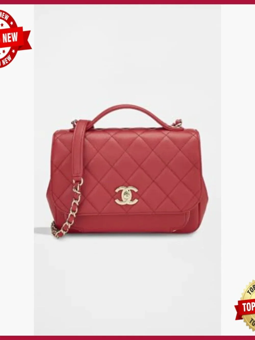 Quilted Caviar Flap Bag with Chain Strap, Pre-Owned Luxury Satchel - Picture 2 of 6